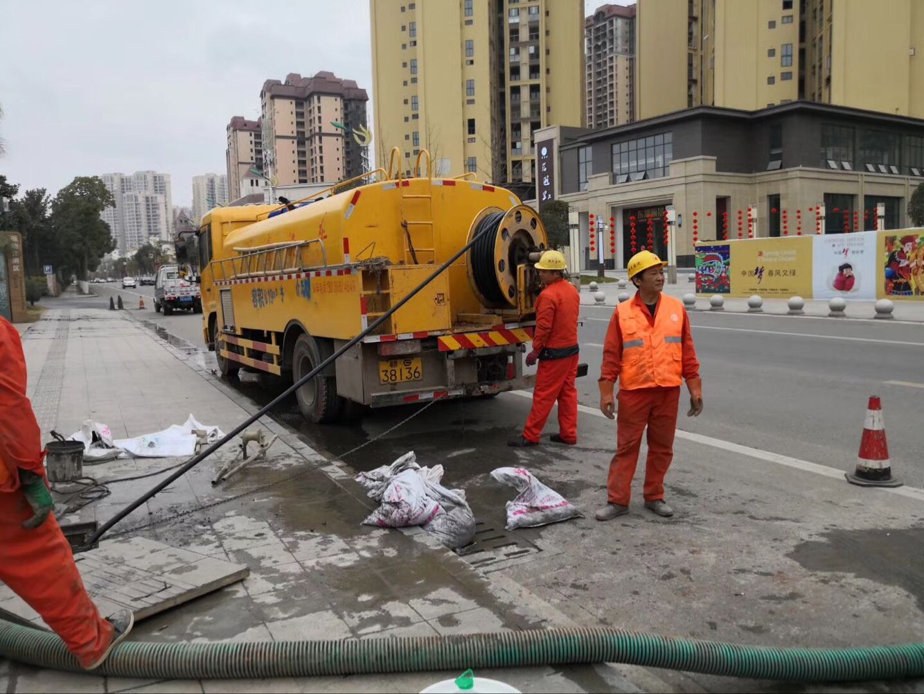 松柏镇排污管道清淤-管道清洗